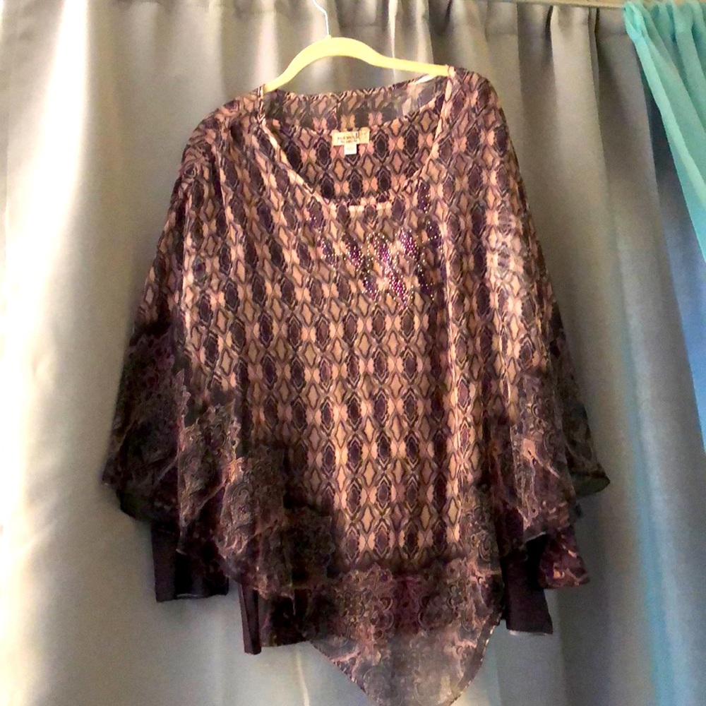 Long sleeve print blouse